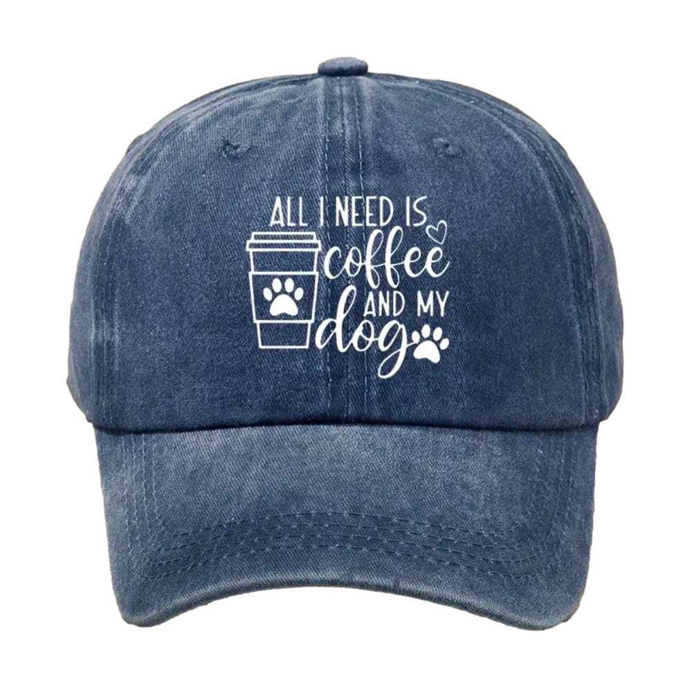 Unisex "All I Need is Coffee and My Dog" Adjustable Hat OSFM NWOT